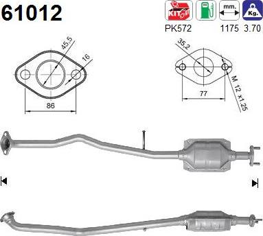 AS 61012 - Katalizators www.autospares.lv