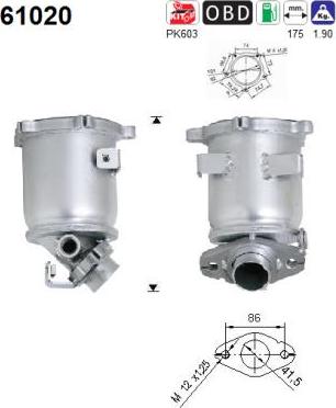 AS 61020 - Katalizators autospares.lv