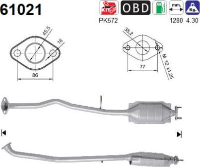 AS 61021 - Katalizators www.autospares.lv