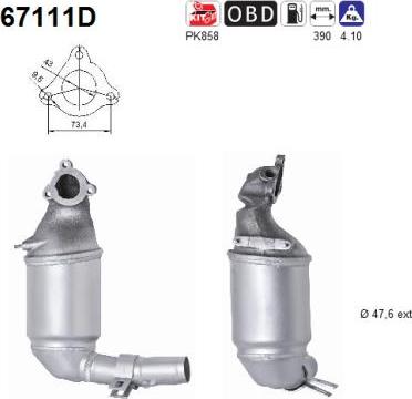 AS 67111D - Katalizators autospares.lv