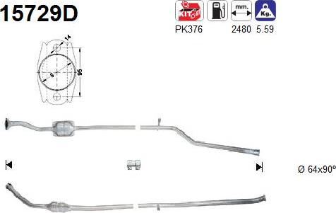 AS 15729D - Katalizators www.autospares.lv