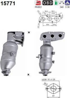 AS 15771 - Катализатор www.autospares.lv