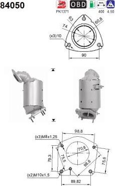 AS 84050 - Katalizators www.autospares.lv