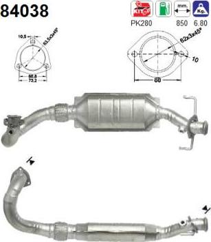 AS 84038 - Katalizators www.autospares.lv