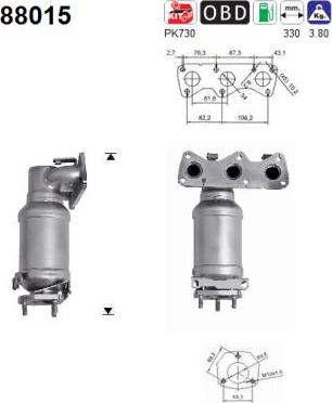 AS 88015 - Katalizators www.autospares.lv