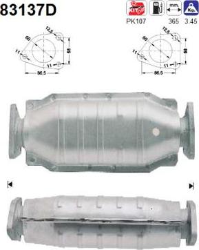 AS 83137D - Katalizators www.autospares.lv