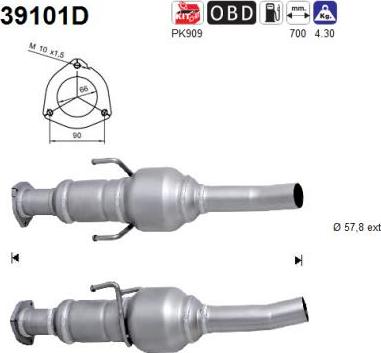 AS 39101D - Katalizators www.autospares.lv