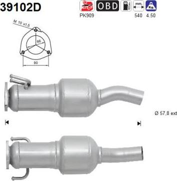 AS 39102D - Katalizators www.autospares.lv