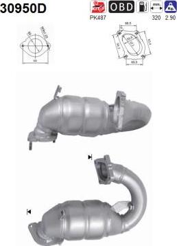 AS 30950D - Katalizators www.autospares.lv