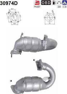 AS 30974D - Katalizators www.autospares.lv