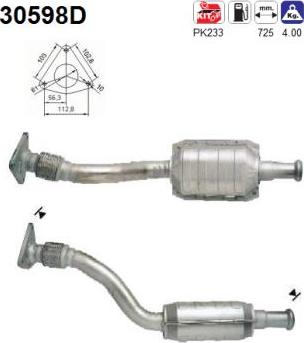 AS 30598D - Katalizators www.autospares.lv