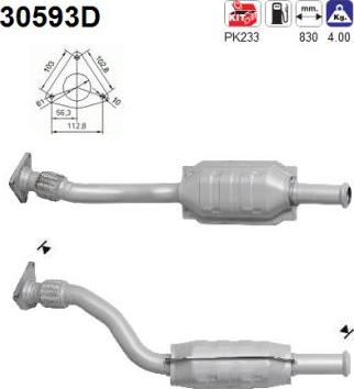 AS 30593D - Katalizators www.autospares.lv