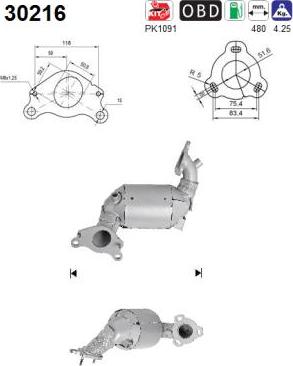 AS 30216 - Katalizators www.autospares.lv