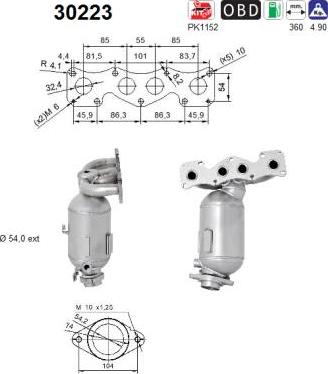 AS 30223 - Katalizators www.autospares.lv