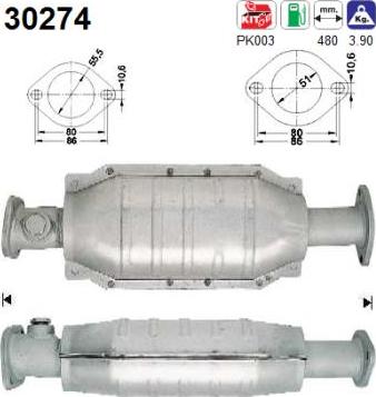 AS 30274 - Katalizators www.autospares.lv