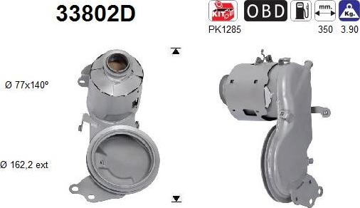 AS 33802D - Katalizators autospares.lv