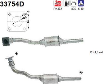 AS 33754D - Katalizators www.autospares.lv