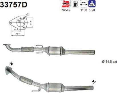 AS 33757D - Katalizators www.autospares.lv