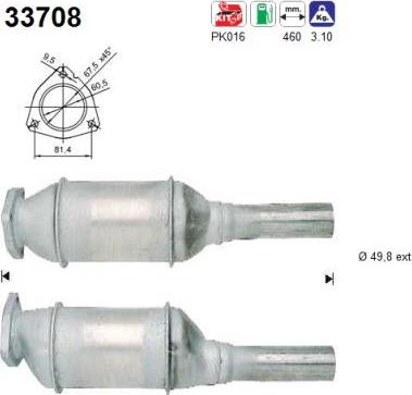 AS 33708 - Katalizators www.autospares.lv