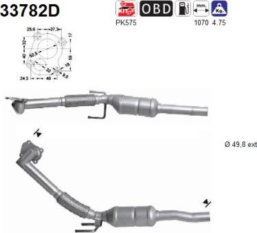 AS 33782D - Katalizators www.autospares.lv