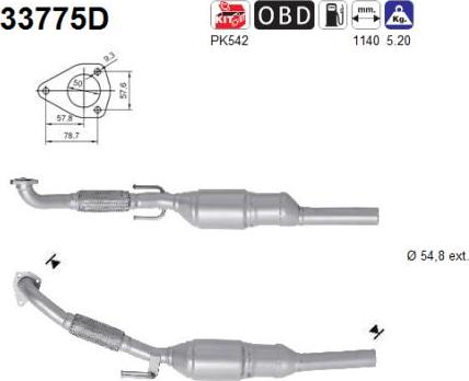 AS 33775D - Katalizators www.autospares.lv