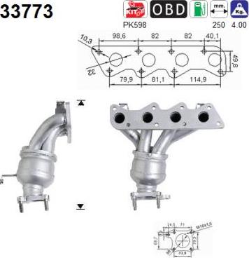 AS 33773 - Катализатор www.autospares.lv