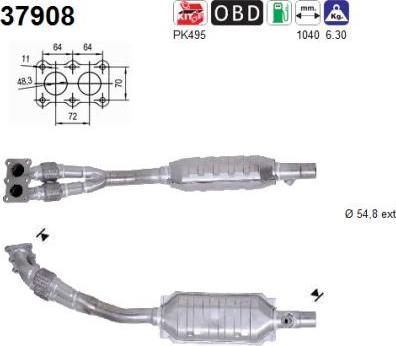 AS 37908 - Katalizators www.autospares.lv