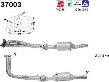 AS 37003 - Katalizators www.autospares.lv