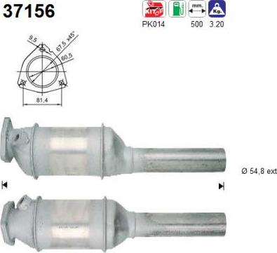 AS 37156 - Katalizators www.autospares.lv