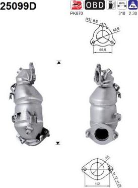 AS 25099D - Катализатор www.autospares.lv