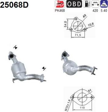 AS 25068D - Katalizators www.autospares.lv