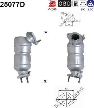 AS 25077D - Katalizators www.autospares.lv