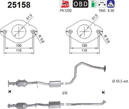 AS 25158 - Katalizators www.autospares.lv