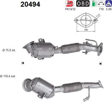 AS 20494 - Katalizators www.autospares.lv