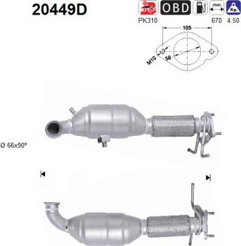 AS 20449D - Katalizators www.autospares.lv