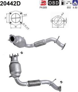 AS 20442D - Катализатор www.autospares.lv