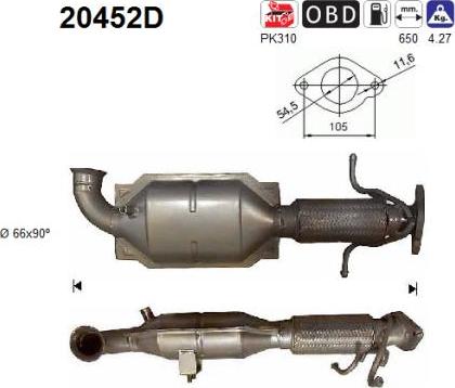 AS 20452D - Katalizators www.autospares.lv