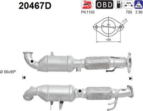 AS 20467D - Katalizators www.autospares.lv