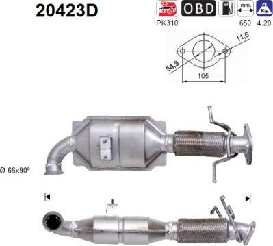 AS 20423D - Katalizators www.autospares.lv