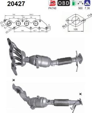 AS 20427 - Katalizators www.autospares.lv