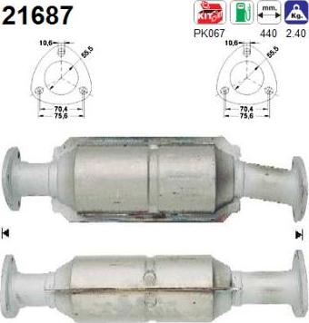 AS 21687 - Katalizators www.autospares.lv