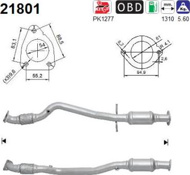 AS 21801 - Katalizators www.autospares.lv