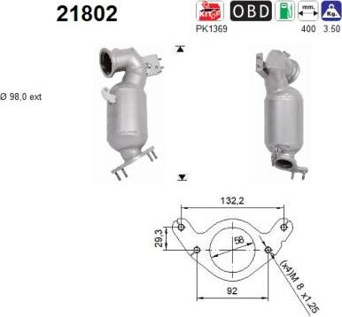 AS 21802 - Katalizators www.autospares.lv