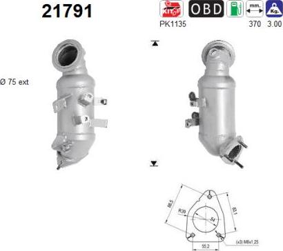 AS 21791 - Katalizators www.autospares.lv