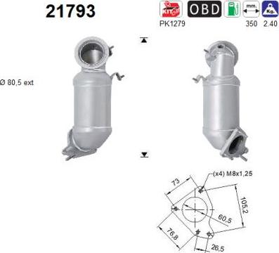 AS 21793 - Katalizators www.autospares.lv