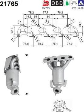 AS 21765 - Katalizators www.autospares.lv