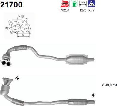 AS 21700 - Catalytic Converter www.autospares.lv