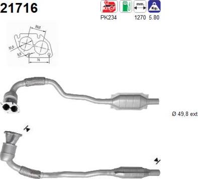 AS 21716 - Catalytic Converter www.autospares.lv