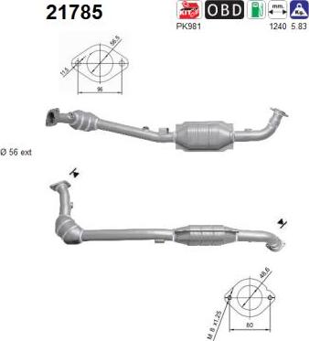 AS 21785 - Katalizators www.autospares.lv