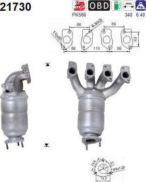 AS 21730 - Katalizators www.autospares.lv